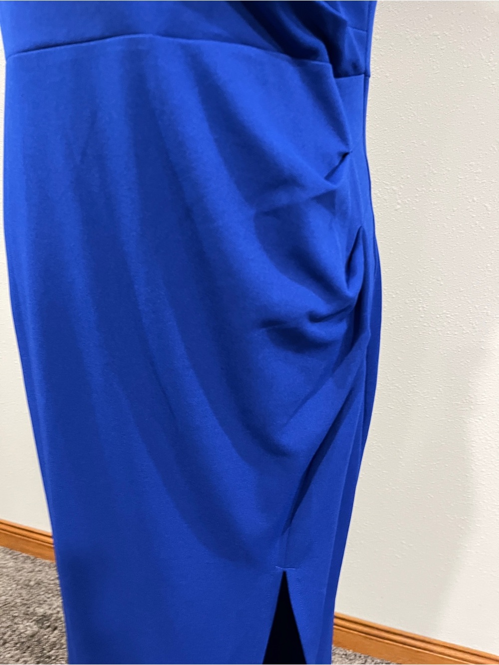 Sleeveless V-Neck Royal Blue Evening maxi Dress size large - Picture 7 of 14